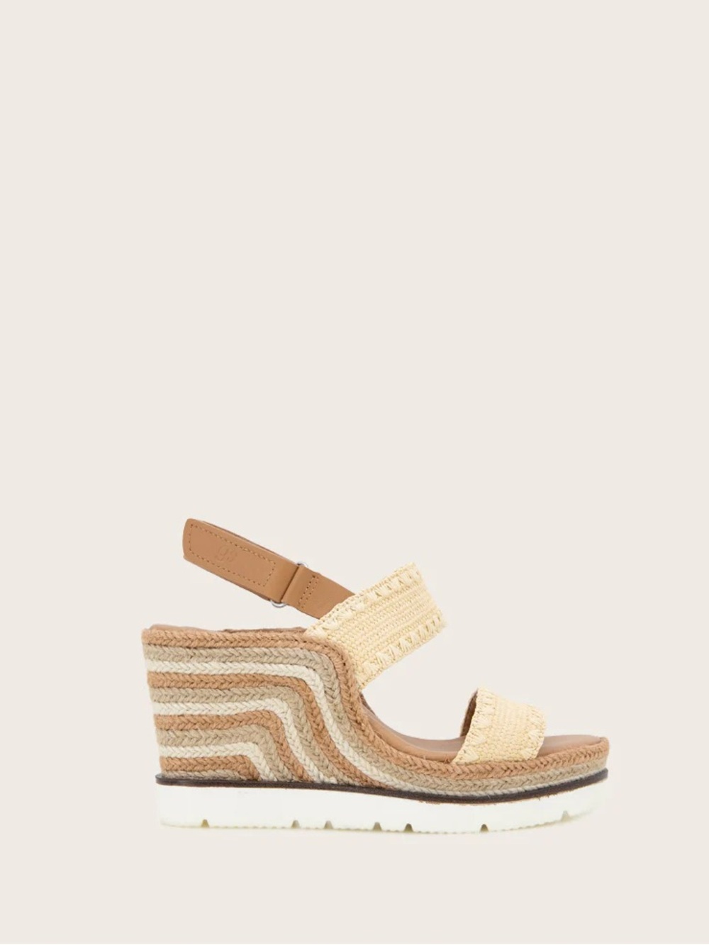 Gentle souls evora textile leather espadrille wedge sandals new sz 9 m
